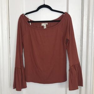 Forever 21 Plus Off Shoulder Bell Sleeve Top
